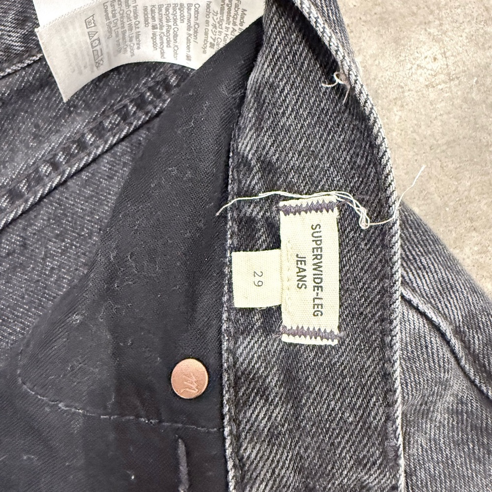 Madewell Charcoal Wide-Leg High-Rise Jeans - Picture 4 of 4